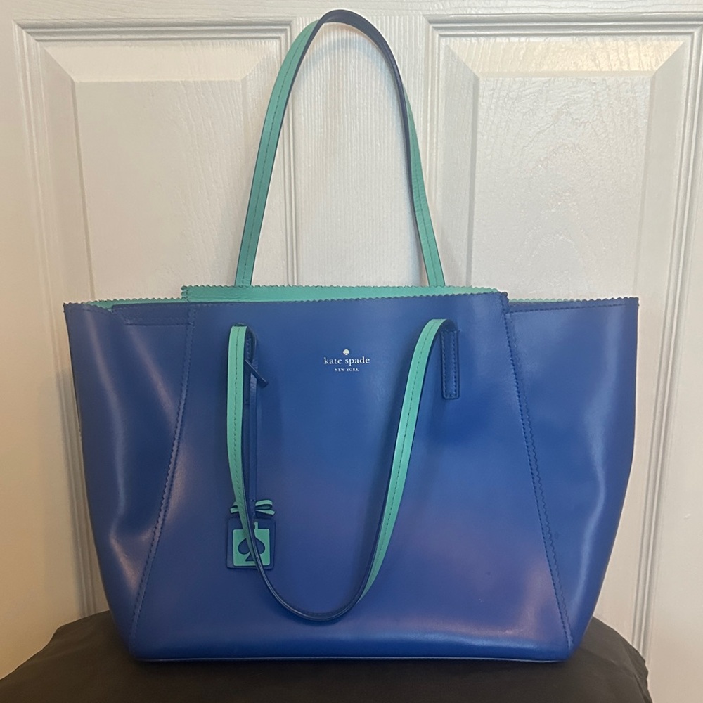 Kate Spade Vibrant Blue and Teal Large Tote
